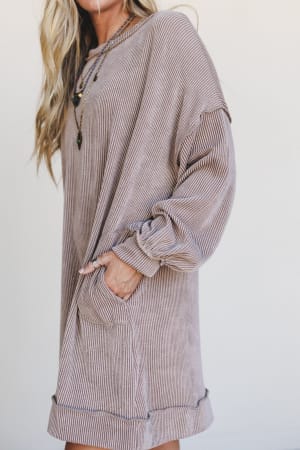 the-nest-moon-glow-long-sleeve-dress-acorn/Acorn