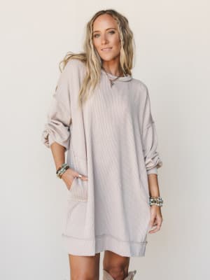 The Nest Moon Glow Long Sleeve Dress: undefined