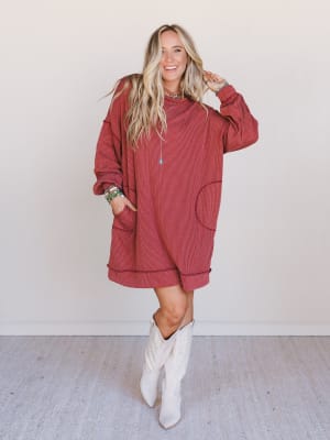 The Nest Moon Glow Long Sleeve Dress: undefined