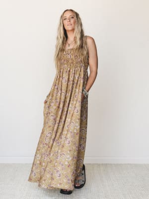 The Nest Bohemian Grace Maxi Dress - Mustard XL / Mustard
