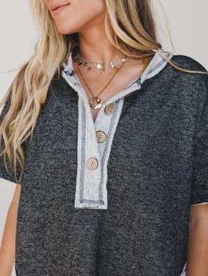 the-nest-jodi-tunic-dress-two-tone-black/Two Tone Black