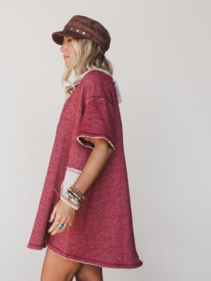 the-nest-jodi-tunic-dress-two-tone-marsala/Two Tone Marsala