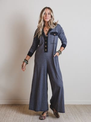 The Nest Jodi Long Sleeve Jumpsuit: undefined