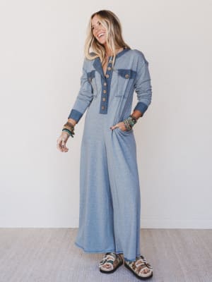 The Nest Jodi Long Sleeve Jumpsuit: undefined