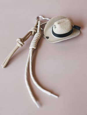 Cow Girl Bag Charm: Khaki