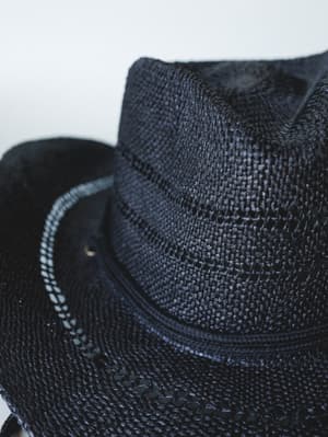 Cowboy Sun Hat - Black OS / Black