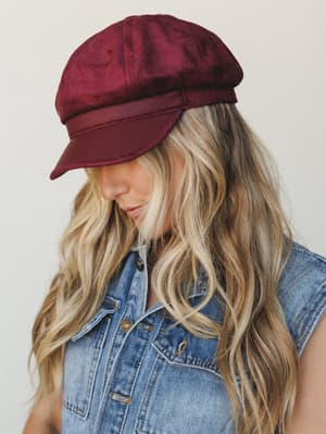 Fall Tune Hat: fall-tune-jat-burgundy/Burgundy