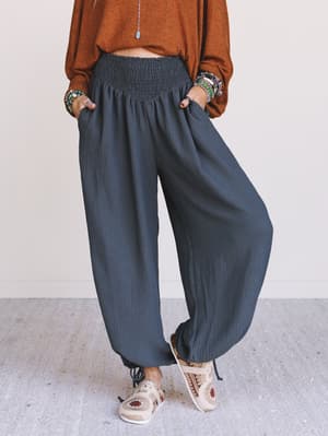 the-nest-oceana-cinched-pants-grey-olive/Dark Gray