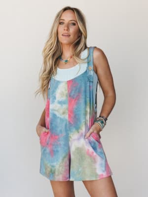 The Nest Eliza Tie Dye Romper: undefined