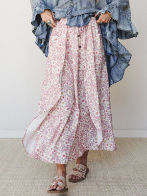 The Nest Stasia Printed Tulip Skirt: undefined