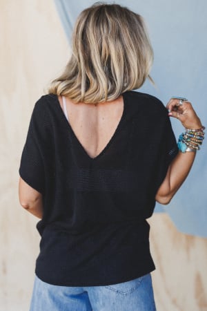 the-nest-cruising-v-neck-top-black/Black