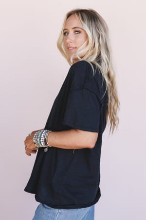 the-nest-tried-and-true-v-neck-tee-black/Black