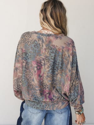 The Nest Savannah Bat Sleeve Top - Lavender S / Lavender