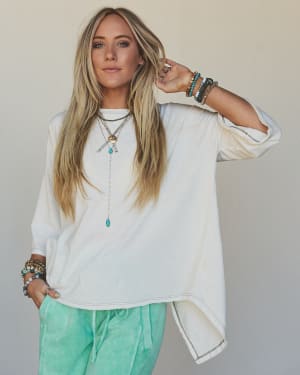 The Nest Callie Split Back Top: undefined