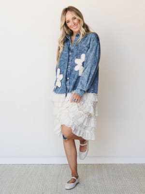 Ruffles of Flowers Jacket: undefined