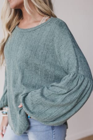 sweet-heart-balloon-sleeve-knit-sweater-olive/Olive