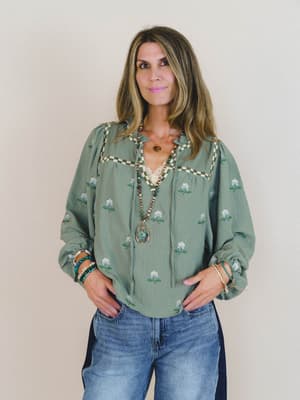Valley Song Top - Olive L / Olive