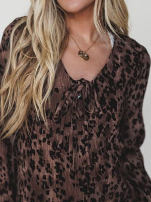 Catwalk Mini Dress - Mocha Leopard L / Mocha Leopard