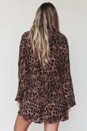 Catwalk Mini Dress - Mocha Leopard L / Mocha Leopard