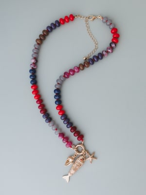 Ocean Trove Necklace - Red OS / Red