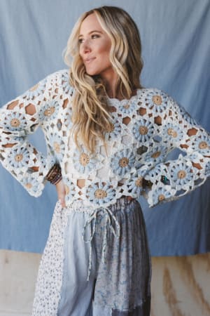 The Nest Free To Dream Crochet Top: undefined