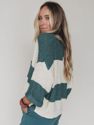 sandy-stripes-sweater-ash-jade/Ash Jade