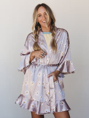 Flower Fun PJ Robe: Pink
