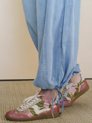 Pocket Full of Flowers Pants - Light Denim L / Light Denim