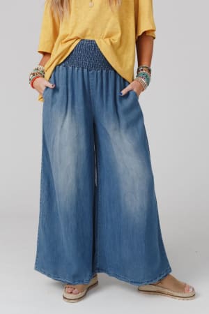 Free Falling Wide Leg Pants: undefined