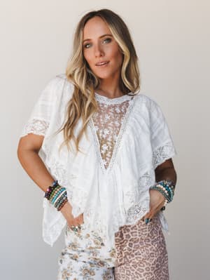 Peachy Meadow 2 Piece Bundle - Off White