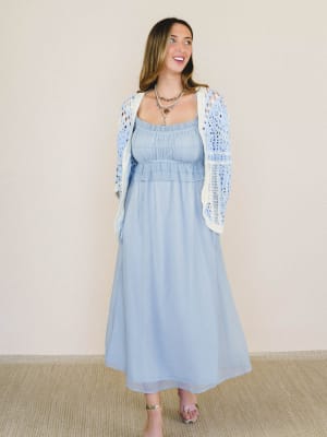 Sunny Days Cardigan - Sky Multi OS / Sky Multi