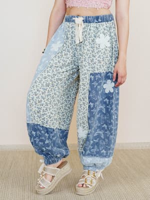 Sweet Harmony Pants - Blue Butterfly Multi L / Blue Butterfly Multi