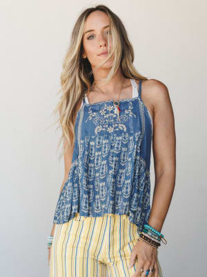 Wavea Embroidered Top: undefined