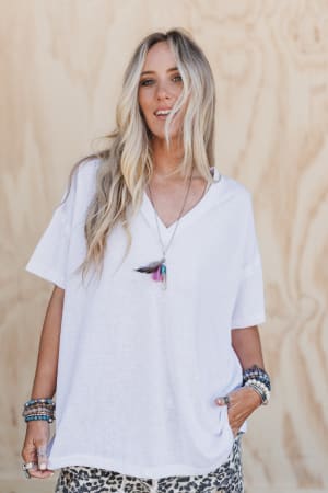 Tash V Neck Tee: undefined