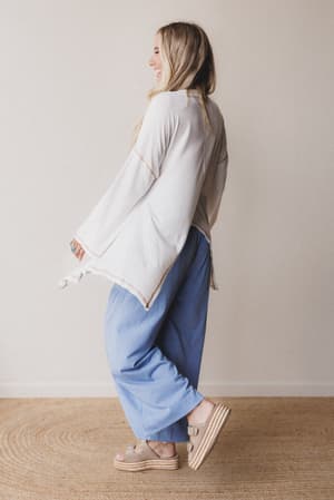 solana-solid-wide-leg-pants-blue/Blue