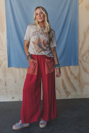 the-nest-no-rush-wide-leg-pants-terracotta-multi/Red