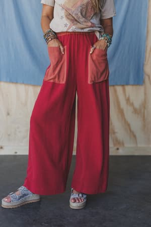 the-nest-no-rush-wide-leg-pants-terracotta-multi/Red