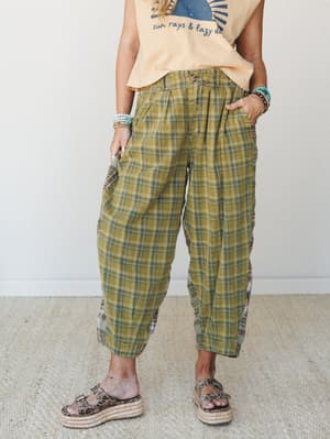 Mystic Plaid Wide Leg Pants: undefined