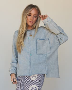 Wave Catcher Pullover - Blue L / Blue