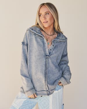 Tomlin Washed Pullover - Denim L / Denim