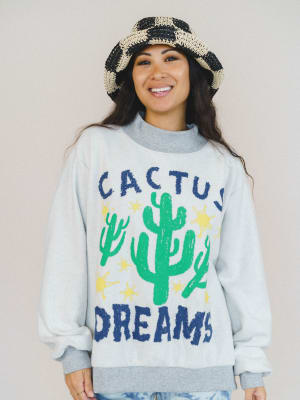 Cactus Dreams Sweater - Grey L / Grey