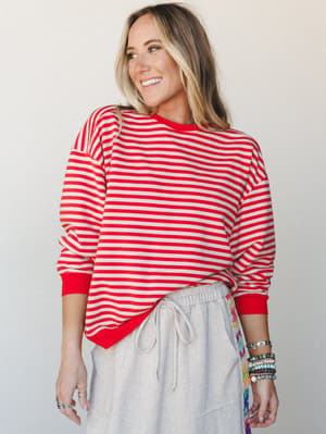 Now and Forever Pullover - Red Orange L / Red Orange