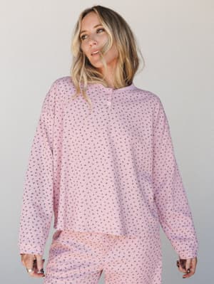 Find Me in Florals Long Sleeve Top: Pink