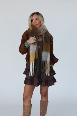 everest-cozy-plaid-scarf-mustard/Mustard