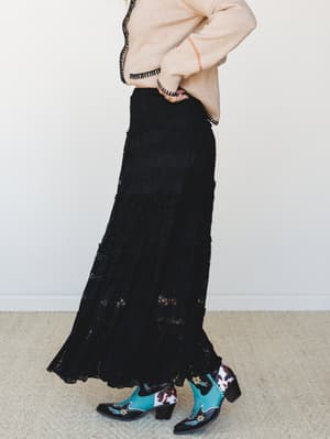 Eclipse Tiered Skirt - Black
