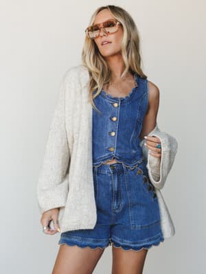 Willowbark Cardigan: Beige