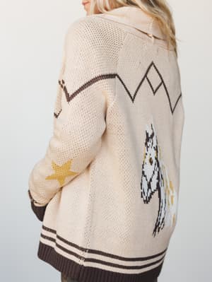 Horse and Stars Sweater: Natural