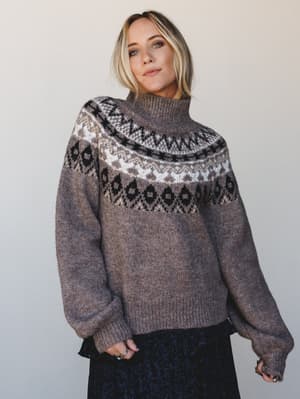 Cozy Night Sweater: Heather Mocha