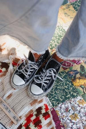 Chantel Studded High Top Sneaker: undefined