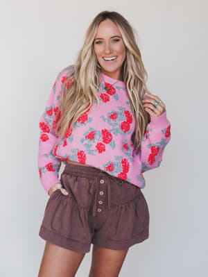 Cute Thrills Shorts - Washed Mocha L / Washed Mocha